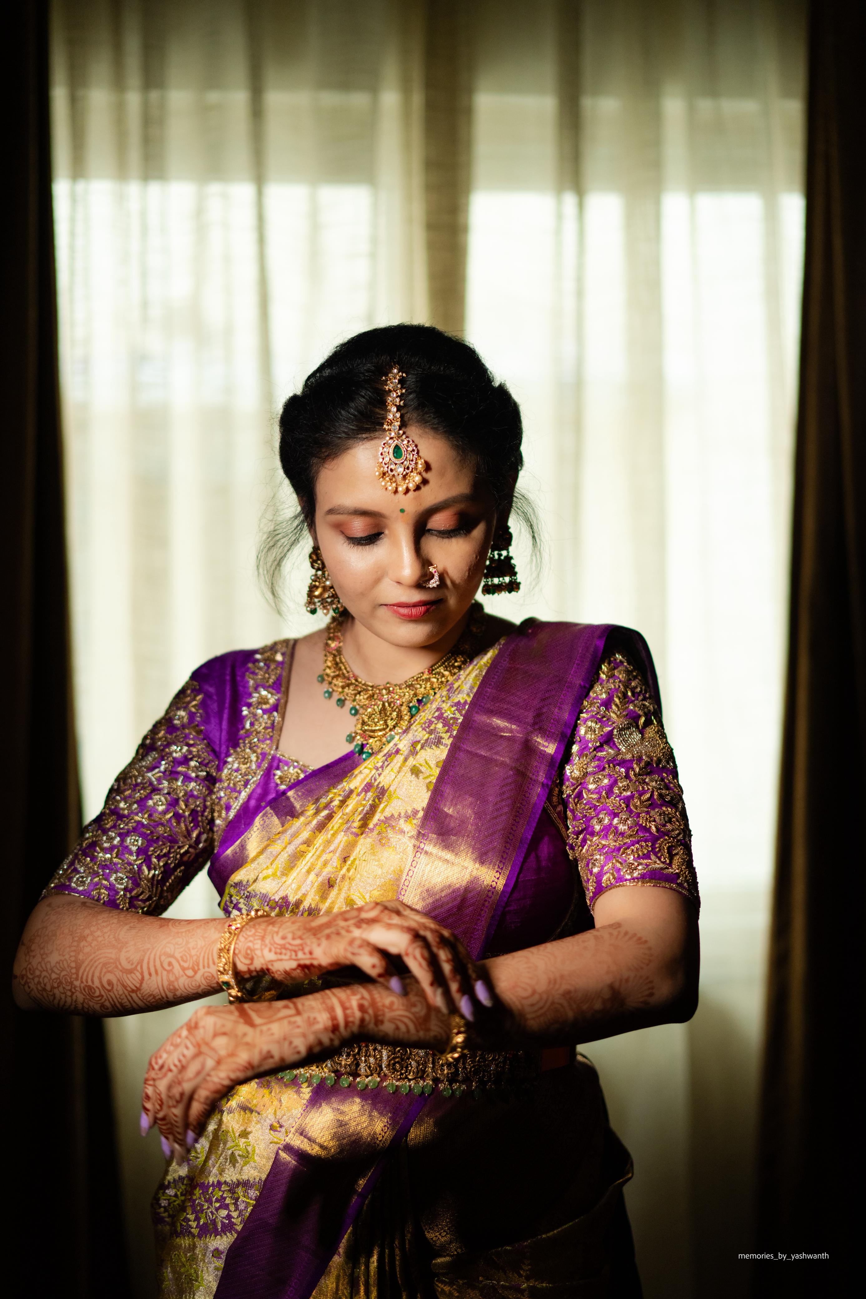 Bridal makeup styling by Sri Varsha Beauty